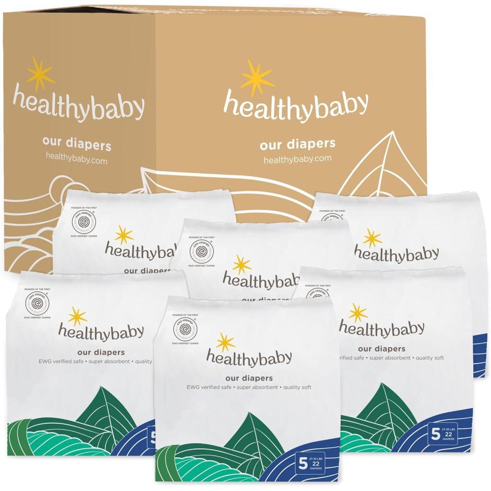 image:imageOur Diapers  The First EWG Verified amp MicrobiomeFriendly Diaper  12Hour Leak Protection  Made with Organic Cotton amp PlantDerived Materials  Totally Chlorine Free  Size 4 2232 lbs 150 CountSize 5