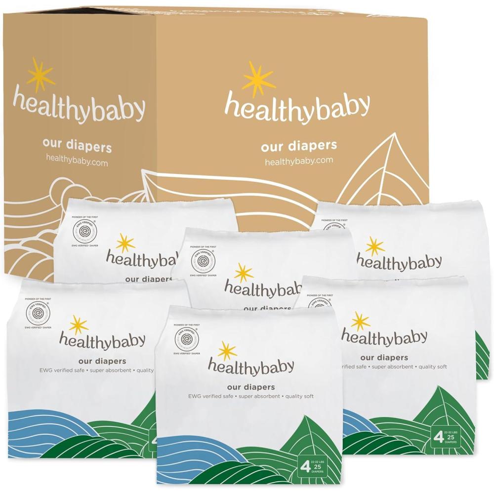 image:imageOur Diapers  The First EWG Verified amp MicrobiomeFriendly Diaper  12Hour Leak Protection  Made with Organic Cotton amp PlantDerived Materials  Totally Chlorine Free  Size 4 2232 lbs 150 CountSize 4