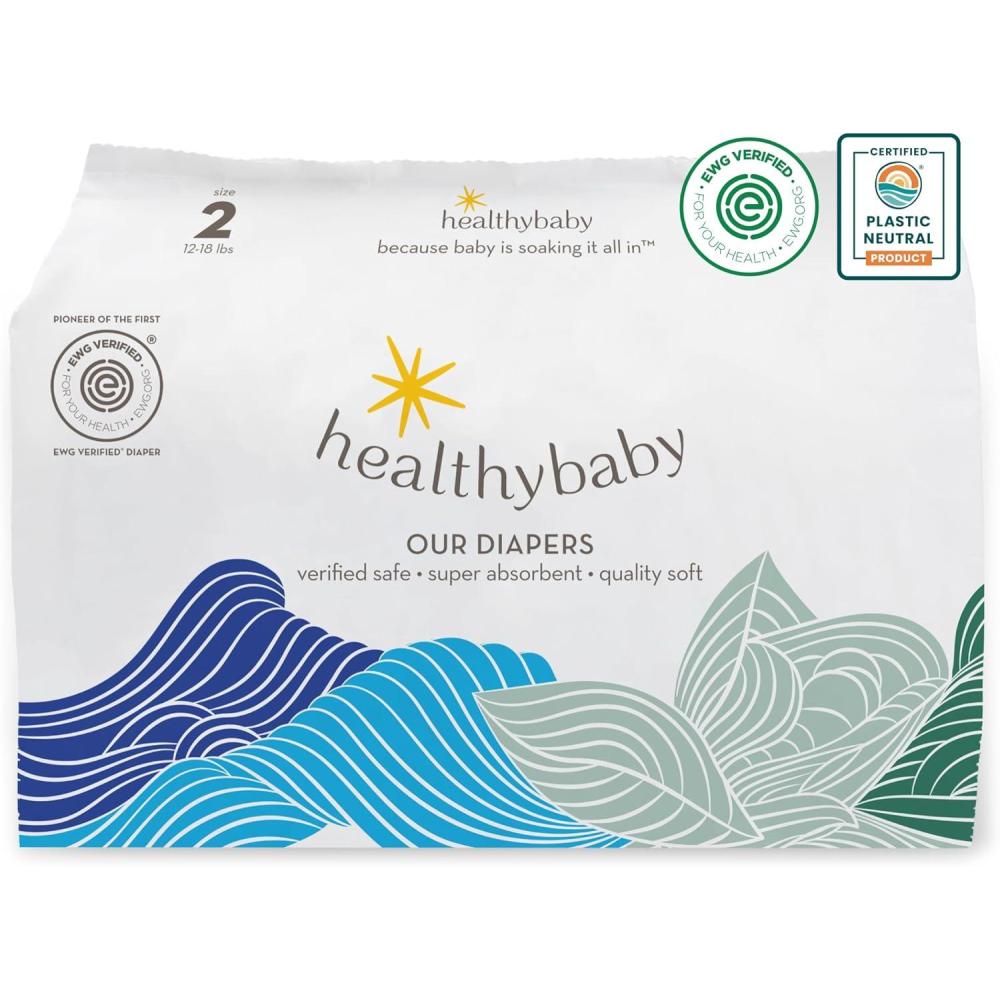 image:imageOur Diapers  The First EWG Verified amp MicrobiomeFriendly Diaper  12Hour Leak Protection  Made with Organic Cotton amp PlantDerived Materials  Totally Chlorine Free  Size 6 32 lbs 26 CountSize 2